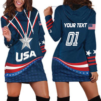 Custom USA Star Medal Hoodie Dress United States of America Champion - Wonder Print Shop