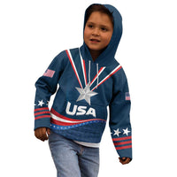 Custom USA Star Medal Kid Hoodie United States of America Champion - Wonder Print Shop