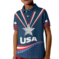 Custom USA Star Medal Kid Polo Shirt United States of America Champion - Wonder Print Shop