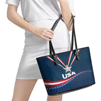 USA Star Medal Leather Tote Bag United States of America Champion - Wonder Print Shop