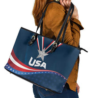 USA Star Medal Leather Tote Bag United States of America Champion - Wonder Print Shop