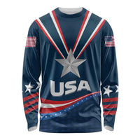 Custom USA Star Medal Long Sleeve Shirt United States of America Champion - Wonder Print Shop