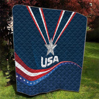 USA Star Medal Quilt United States of America Champion - Wonder Print Shop