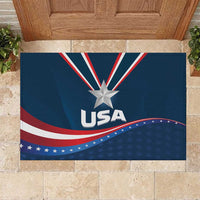 USA Star Medal Rubber Doormat United States of America Champion - Wonder Print Shop
