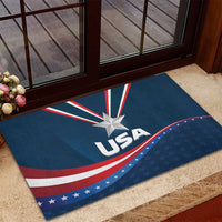 USA Star Medal Rubber Doormat United States of America Champion - Wonder Print Shop