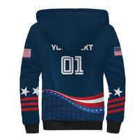 Custom USA Star Medal Sherpa Hoodie United States of America Champion - Wonder Print Shop
