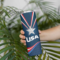 USA Star Medal Skinny Tumbler United States of AmericaChampion - Wonder Print Shop