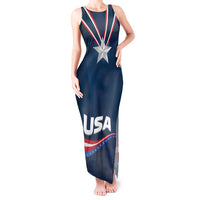 Custom USA Star Medal Tank Maxi Dress United States of America Champion - Wonder Print Shop