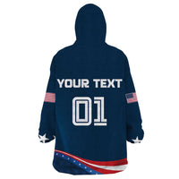 Custom USA Star Medal Wearable Blanket Hoodie United States of America Champion - Wonder Print Shop