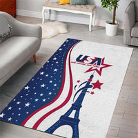 USA Eiffel Tower Area Rug One Nation One Team - Wonder Print Shop