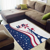 USA Eiffel Tower Area Rug One Nation One Team - Wonder Print Shop