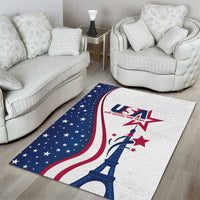 USA Eiffel Tower Area Rug One Nation One Team - Wonder Print Shop