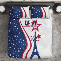 USA Eiffel Tower Bedding Set One Nation One Team - Wonder Print Shop