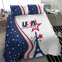 USA Eiffel Tower Bedding Set One Nation One Team - Wonder Print Shop