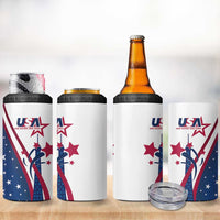 USA Eiffel Tower 4 in 1 Can Cooler Tumbler One Nation One Team - Wonder Print Shop