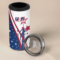 USA Eiffel Tower 4 in 1 Can Cooler Tumbler One Nation One Team - Wonder Print Shop