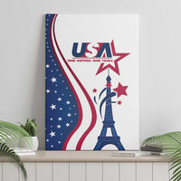USA Eiffel Tower Canvas Wall Art One Nation One Team - Wonder Print Shop
