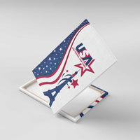 USA Eiffel Tower Canvas Wall Art One Nation One Team - Wonder Print Shop