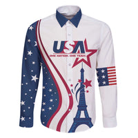Custom USA Eiffel Tower Family Matching Puletasi and Hawaiian Shirt One Nation One Team - Wonder Print Shop