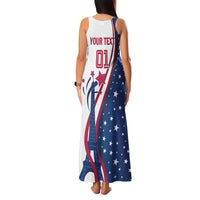 Custom USA Eiffel Tower Family Matching Tank Maxi Dress and Hawaiian Shirt One Nation One Team - Wonder Print Shop