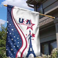 USA Eiffel Tower Garden Flag One Nation One Team - Wonder Print Shop