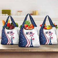 USA Eiffel Tower Grocery Bag One Nation One Team