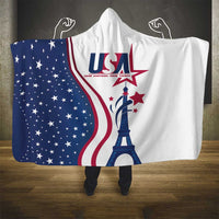 USA Eiffel Tower Hooded Blanket One Nation One Team