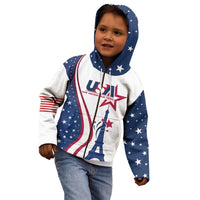 Custom USA Eiffel Tower Kid Hoodie One Nation One Team - Wonder Print Shop