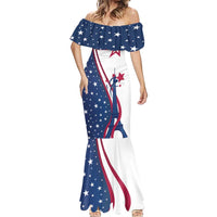 Custom USA Eiffel Tower Mermaid Dress One Nation One Team - Wonder Print Shop