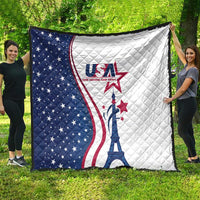USA Eiffel Tower Quilt One Nation One Team - Wonder Print Shop