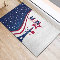 USA Eiffel Tower Rubber Doormat One Nation One Team - Wonder Print Shop
