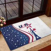 USA Eiffel Tower Rubber Doormat One Nation One Team - Wonder Print Shop