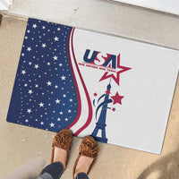 USA Eiffel Tower Rubber Doormat One Nation One Team - Wonder Print Shop
