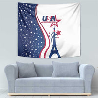 USA Eiffel Tower Tapestry One Nation One Team - Wonder Print Shop