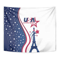 USA Eiffel Tower Tapestry One Nation One Team - Wonder Print Shop