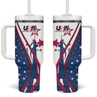 USA Eiffel Tower Tumbler With Handle One Nation One Team - Wonder Print Shop