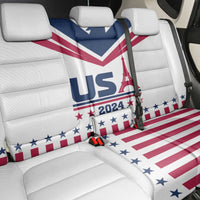 USA 2024 Eiffel Tower Back Car Seat Cover United States Summer Sport - Wonder Print Shop