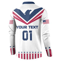 Custom USA 2024 Eiffel Tower Button Sweatshirt United States Summer Sport - Wonder Print Shop