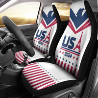 USA 2024 Eiffel Tower Car Seat Cover United States Summer Sport - Wonder Print Shop