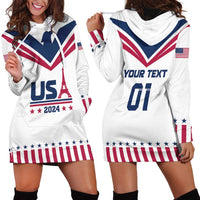 Custom USA 2024 Eiffel Tower Hoodie Dress United States Summer Sport - Wonder Print Shop