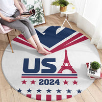USA 2024 Eiffel Tower Round Carpet United States Summer Sport