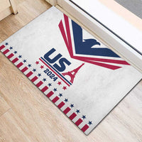 USA 2024 Eiffel Tower Rubber Doormat United States Summer Sport - Wonder Print Shop
