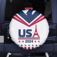 USA 2024 Eiffel Tower Spare Tire Cover United States Summer Sport - Wonder Print Shop