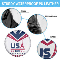 USA 2024 Eiffel Tower Spare Tire Cover United States Summer Sport - Wonder Print Shop
