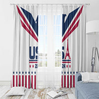 USA 2024 Eiffel Tower Window Curtain United States Summer Sport - Wonder Print Shop