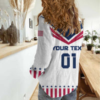 Custom USA 2024 Eiffel Tower Women Casual Shirt United States Summer Sport - Wonder Print Shop