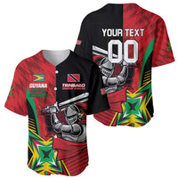 Custom Amazon Warriors Vs Knight Riders Baseball Jersey Trinbago and Guyana Face Off Cricket LT01