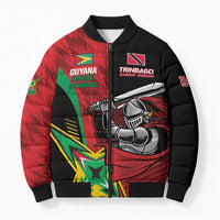 Custom Amazon Warriors Vs Knight Riders Bomber Puffer Jacket Trinbago and Guyana Face Off Cricket LT01