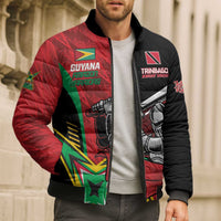 Custom Amazon Warriors Vs Knight Riders Bomber Puffer Jacket Trinbago and Guyana Face Off Cricket LT01