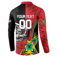 Custom Amazon Warriors Vs Knight Riders Button Sweatshirt Trinbago and Guyana Face Off Cricket LT01